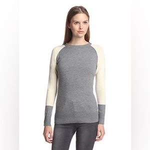 French Connection Colorblock Sweater(Gray/Pink)